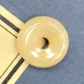 Natürlicher Stein runder Sicherheitschnalle Anhänger Kristall Achat für DIY Halskette - 15mm / Gelber Aventurin