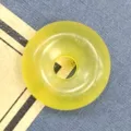Naturstein Donut Anhänger Sicherheits Schnalle Kristall Achat DIY Halskette Schmuck Zubehör - 15mm / Größe 11