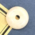 Naturstein Donut Anhänger Kristall Achat Schmuck DIY Halskette Zubehör elegante Optik - 15mm / Rosa Aventurin