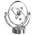 Silver kinetic art desk toy celestial orbital perpetual motion machine office home decor ornament - Round Celestial Model / Wired / Silver