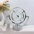 Celestial kinetic art toy, silver orbit desk decor, metal perpetual motion ornament. - Diamond Celestial Model / Wired / Silver