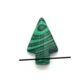 Natural stone tree pendant green malachite gemstone DIY necklace jewelry accessory - Arrow Shaped / 12x20mm / Malachite