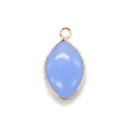 Ciondolo Marchesa Calcedonio Blu Montatura Dorata Gioiello Collana Accessorio DIY Moda - Ciondolo Solo (Senza Catena) / Acquamarina Sintetica