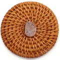 Pendentif en pierre naturelle forme de cajou irrégulière collier DIY bijou accessoire. - Cristal blanc