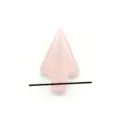 Natural rose quartz crystal arrowhead pendant charm for DIY handmade necklace jewelry making. - Arrow Shaped / 12x20mm / Rose Quartz