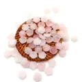 Natural Rose Quartz Flower Beads Pink Crystal Loose Beads for DIY Jewelry Accessories - 12mm, 2g / Rose Quartz
