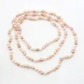 Natürliche Süßwasser Perlenkette mehrfarbig runde Perlen Pulloverkette Schmuck - 036 Runde Perle / 7-8mm / 120cm / Mehrfarbig