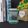 Transparante acryl vloeibare beweging bubbler olie timer dubbele rij bureau decor - Dubbele rij blauw & groen