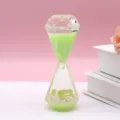 Vloeibare diamant zandloper oliedruppel timer ornament bureau decoratie groen cadeau voor kids - SY18 melkgroen