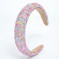 Colorful star sequin padded headband sweet fairy hair hoop cute sparkly hair accessories - Rainbow