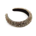 Baroque rhinestone headband sparkling crystal wide hair hoop luxury hair accessories for women - Gray