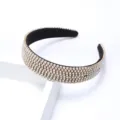 Serre-tête large en strass brillant accessoire de coiffure cristal style rétro chic - Blanc AB