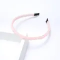 Serre-tête tressé perlé rose bandeau cheveux cristal accessoires pour femme - Rose Clair