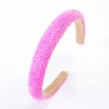 Serre-tete strass rose cristal brillant large mode accessoires cheveux femme - Rose rouge