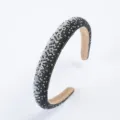 Serre-tête strass de luxe pour femmes, bandeau cheveux cristal scintillant, accessoire noir. - Noir