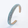 Serre-tête rembourré en strass bleu, accessoire de coiffure étincelant de luxe. - Bleu ciel