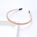 Crystal beaded hair hoop rhinestone headband anti-slip hair accessories for women daily use - Champagne