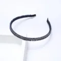 Dark blue crystal rhinestone beaded headband non-slip hair hoop for women daily wear - Dark Blue