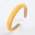 Serre-tête strass jaune bandeau cheveux large en cristal brillant variante élégante mode. - Jaune Citron