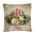 Fundas de cojín decorativas con patrón de vela navideña, cojín festivo para decoración. - 40*40cm / Estilo 3