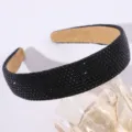 Serre-tête strass noir bandeau cheveux cristal scintillant accessoires élégants femme - Noir