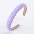 Serre-tête strass violet, cerceau de cheveux large cristal brillant mode femmes accessoires. - Lavande