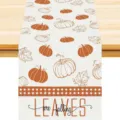 Runner da tavola autunnale Ringraziamento zucca foglia d'acero tessuto decorazione tavola - 33*91 / 49