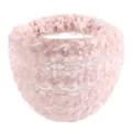 Fascia per capelli larga in pizzo rosa accessorio floreale per acconciature quotidiane da donna. - 1# Rosa