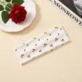 Cerchietto con stampa ciliegia stile coreano, fascia a costine larga, accessorio carino donna. - Ciliegia Bianca