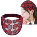 Fascia larga in pizzo sottile coreano fascia per capelli floreale cava accessori moda donna - 1# Girasole Rosso