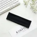 Fascia per capelli elastica tinta unita minimalista da donna, fascia sportiva larga. - Nero