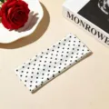 Vista dettagliata della fascia a pois, elegante design bianco e nero per sport e uso. - Pois Bianchi