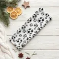 Fascia sportiva con motivo calcistico, bandana elastica antisudore comoda per tifosi. - Fascia da Calcio (FA013) / Bianco