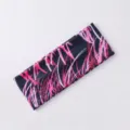 Fascia larga alla moda per donna, elegante accessorio per capelli con stampa astratta. - Marmo Rosso