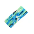 Fascia per capelli annodata mimetica blu verde, fascia elastica sportiva yoga per donne. - Camouflage #2