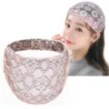 Fascia per capelli in pizzo sottile stile coreano da donna, copricapo floreale cavo traspirante. - 3# Girasole Rosa Loto
