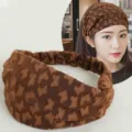 Cerchietto largo marrone da donna fascia per capelli casual in pizzo quotidiano - Marrone