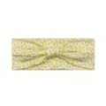 Vista dettagliata della fascia elastica con stampa di foglie gialle, ideale per sport e yoga. - Foglie Gialle