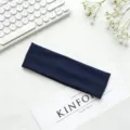 Fascia sportiva blu navy tinta unita da donna, fascia elastica minimalista per yoga e fitness. - Blu Notte
