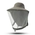 Outdoor Moskitosonnenhut mit breiter Krempe und atmungsaktivem Mesh-Schleier zum Wandern. - Einheitsgröße / Armeegrün