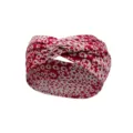 Fascia per capelli elastica floreale rossa e bianca larga torsione yoga corsa sport accessorio - Rosso