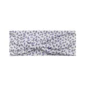 Fascia Elastica Stampata da Donna Tessuto Morbido Yoga Sport Viso Lavaggio Capelli - Viola Foglia