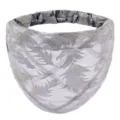 Fascia per capelli larga in pizzo da donna, copricapo floreale argento metallizzato. - Grigio