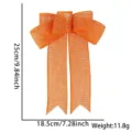 Orangene Jute Schleife zum Hängen, DIY Osterparty Deko Variante, ca. 25x18,5 cm groß. - 5-Schleifen-Bogen / 18x25cm / Orange