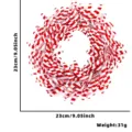 Weihnachten Zuckerstange Lametta Kranz hängende Dekoration 23cm 31g rot weiß festlich - Länge ca. 7,5m / Zuckerstangen-Farbe