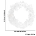 Weisse Weihnachts Schneeflocken Kranz Hängendekoration 21.5cm leicht für Baum Dekoration. - Länge ca. 7,5m / Schneeflocken-Farbe
