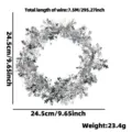 Weihnachten silberne Schneeflocke Lametta Girlande Draht Kranz für Weihnachtsbaum Deko. - Länge ca. 7,5m / Silberne Schneeflocke