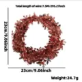 Weihnachten Lametta Girlande Draht 7.5m 23cm Durchmesser rot Schneeflocke Baum Deko - Länge ca. 7,5m / Roségold Schneeflocke