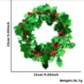 Weihnachten Folie Kranz Girlande mit roten Beeren, 23cm Weihnachtsbaum Hängedeko. - Länge ca. 7,5m / Beerenblatt