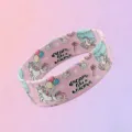 Fascia per capelli con unicorno carino per lavare il viso, morbido cerchietto rosa da donna. - Unicorno Pesca